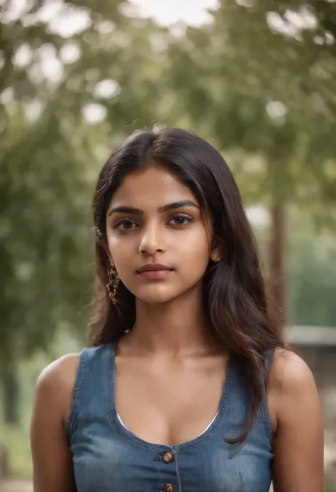 Indian girl in abs in school uniform wear jeans have a tattoo on abs 15 years old beautiful