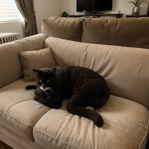 Cat squishmello couch in living room