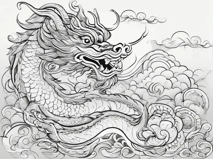 chinesedragon，Traditional Chinese culture，Auspicious clouds，faucet，the detail，Patterns