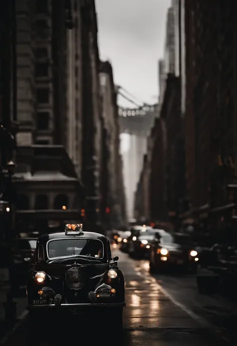 fotorealismo de un camino semioscuro de una calle tenebrosa de la ciudad de new york en blanco y negro, Foto RAW, 8k uhd, movie grain, ((bokeh)) f/4, 16:9, 5s, Color kinematics, octanaje, Photography simulating a Leica M11 camera, Procreate, Watercolor Tec...