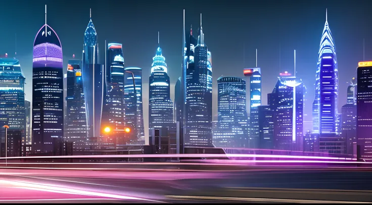 Style: Concept art. The scene: Futuristic cityscapes with towering skyscrapers and sleek aerodynamic vehicles speeding through the air. High-resolution OLED GUI interfaces in the building&#39;s windows are filled with transparent data visualization infogra...