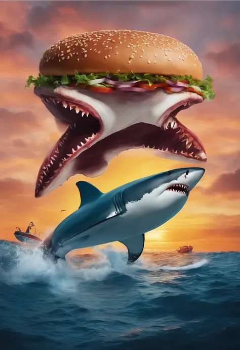 Jaws but it’s a burger instead of a shark