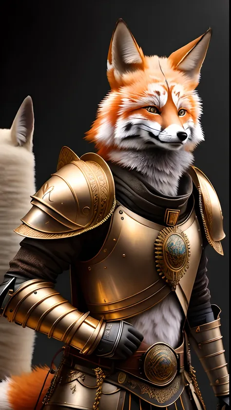 Animalrizz   ((Cute Fox)) 10, masterpiece, highres, Absurd,photorealistic portrait, Parley_armature,Egypt, Cute tiger in armor ,Wear Parley_armature, Massive futuristic armor, running, move,