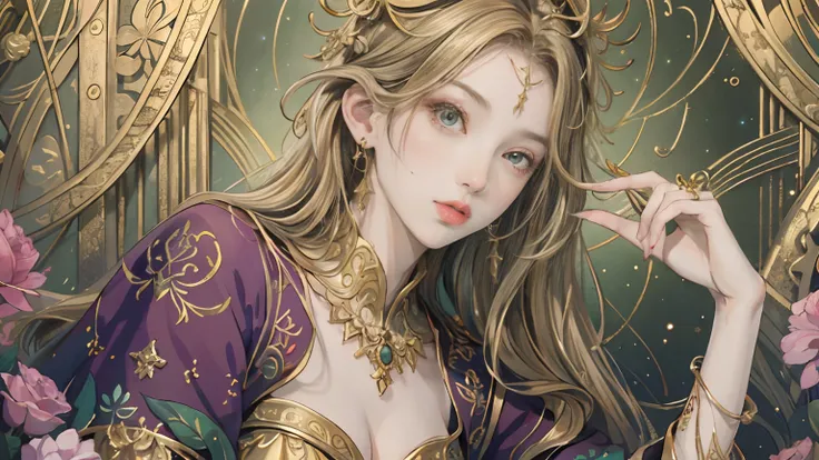 （tmasterpiece，top Quority，best qualtiy，offcial art，Beautiful and aesthetic：1.2），（1girl），Extremely detailed，Colorful，highestdetailed，offcial art，统一 8k 壁纸，ultra - detailed，Beautiful and aesthetic，big breasts beautiful，tmasterpiece，best qualtiy，（zentangle，dat...