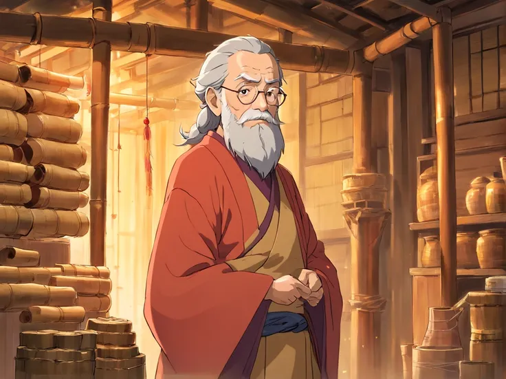 Indoors，The walls are covered with production flowcharts and tools。The old man personally taught him the skill of choosing a bamboo tube、Method of filling gunpowder，The boy was also taught how to mix the secret recipe for colorful firecrackers（Boy image：Re...