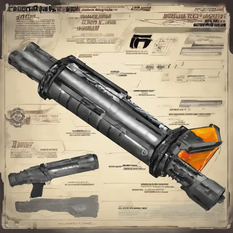 a futuristic-looking, multi-purpose weapon designed to be compact and versatile. It combines elements from several pieces of equipment into a single unit, forming an impressive melee tool.

Main Grip: The base of the weapon is a flare pistol, with the uppe...