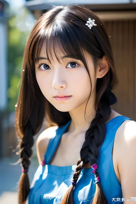 Japan girl with long hair and blue dress, １５age、Realistic Young Gravure Idol, a closeup、iwakura lain, 
portrait of a japanese teen, Beautiful Girl Gravure Idol, Young　pretty　hposing Gravure Idol, 
Young Sensual Gravure Idol, Young skinny gravure idol, 
Kot...