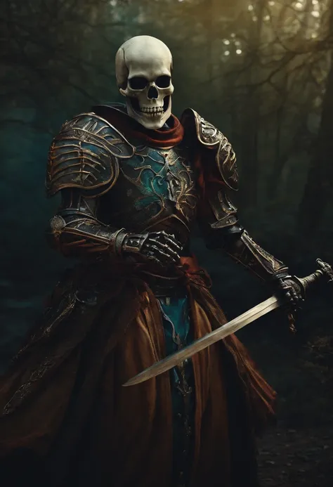 Skeleton knight horror