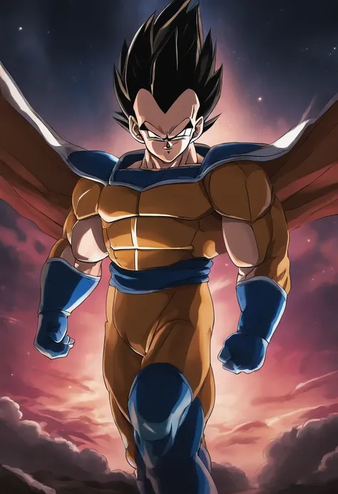 Vegeta se transformando anime