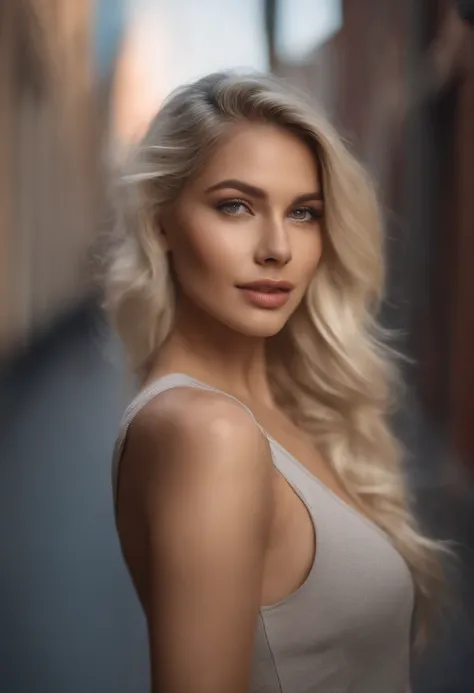 Gorgeous woman with super long wavy blond hair， Detailed seductive eyes， Long sexy legs， Wear small shorts， T 恤，Take a selfie in the mirror （（detailedfacialfeatures））， （finelydetailedskin）， paleskin， realistic skin textures， Extreme skin details， （pores：0....