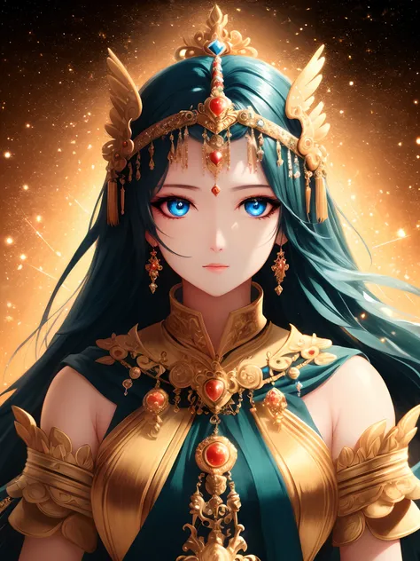 Goddess of Love　Bright and clear eyes,spiritual、Very bright colors, light Particle, In bright light, Musif, Wallpaper Art, UHD Wallpapers