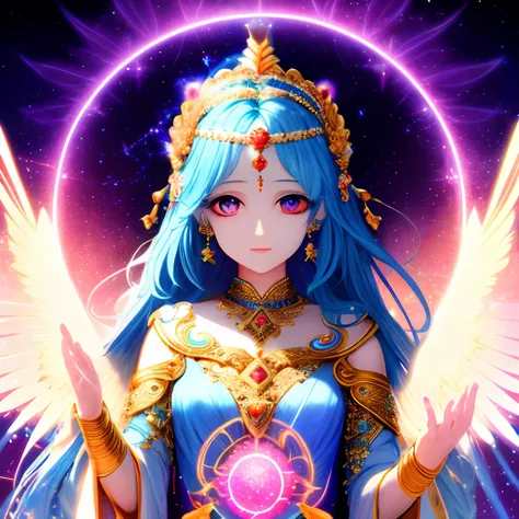 Goddess of Love　Bright and clear eyes,spiritual、Very bright colors, light Particle, In bright light, Musif, Wallpaper Art, UHD Wallpapers　Images within 1 megameter