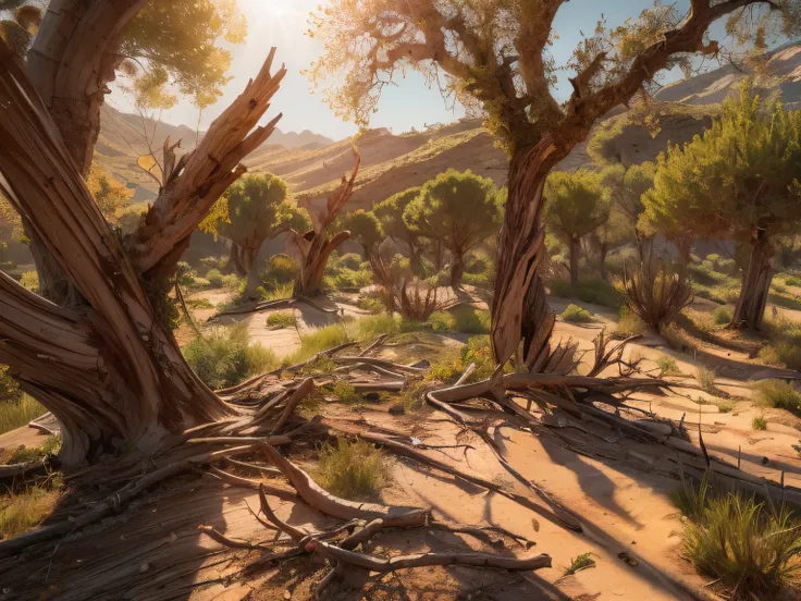 "(Ultra-detailed CG unity 8k wallpaper, Masterpiece, Best quality, Depth of field, hdr, Intricate), (by Greg Rutkowski: 1.2), Wind Ranch, Arid land, Medieval fantasy ranch, An atmosphere of despair, Dynamic angles, Arid pastures, The terrifying atmosphere ...