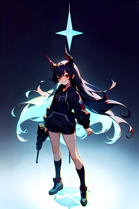 A cartoon drawing of a girl with horns and long hair, best anime character design, Full body model anime Vtuber, anime figure, Full body anime illustration, Anime character design, as an anime character, anime-style character, Available characters

This an...