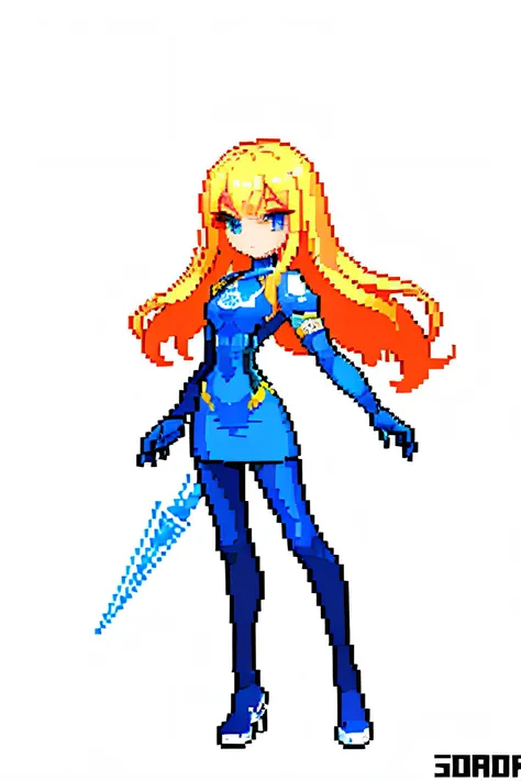 （tmasterpiece，top-quality，best qualityer），pix，pixelart，Royal Sister，Charming，teens girl，full bodyesbian，tightsuit，skin-tight short-pants，Blackn clothes，blackstockings，Modern dress，pale-blonde hair，The wind blows long hair，icemage，Surrounded by ice，Magic wa...