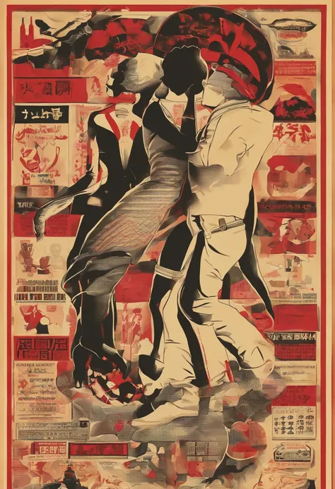 AIDS prevention poster，There is an HIV/AIDS protection sign，There are couples kissing in the middle，Underneath the poster is written the big art characters of Love Me, Dont Love Me