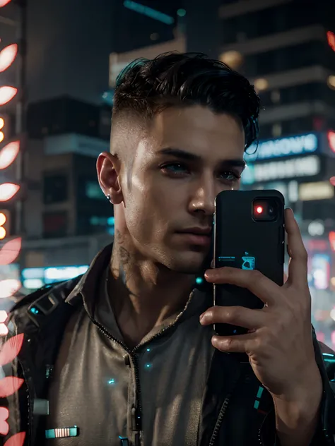 Change background cyberpunk handsome boy, realistic face, 8k, ultra realistic]