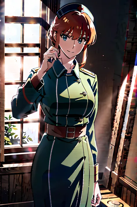 yor forger, solo, 4k anime movie, handrawn by an artist, Yor briar dressed as a world war 2 nurse, realistic colors, realistic lighting, less dramatic saturation,