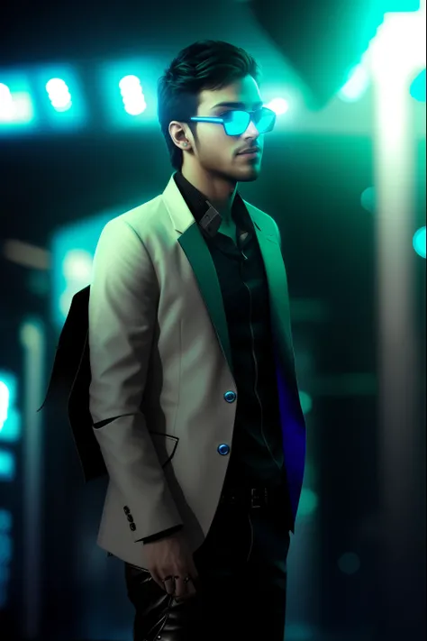 Change background cyberpunk handsome boy, reliastic fac, ultra reliastic