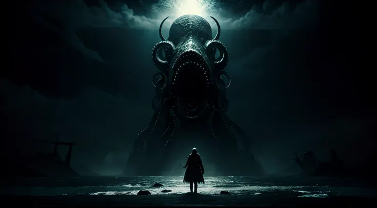 Lovecraftian, dark, horror, madness, foreboding, awe inspiring