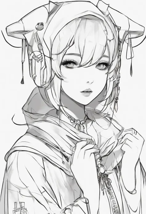 1 female、独奏、short-hair、Opening Mouth、bangss、hair adornments、long-sleeve、bow ribbon、鎖骨、Hair Ribbon、grey  eyes、A dark-haired、multicolored hair、Close one eye、hoods、Two-side-up、Sleeves go up to the wrist、a black ribbon、parka、Hood down、Sleeves go over the finge...