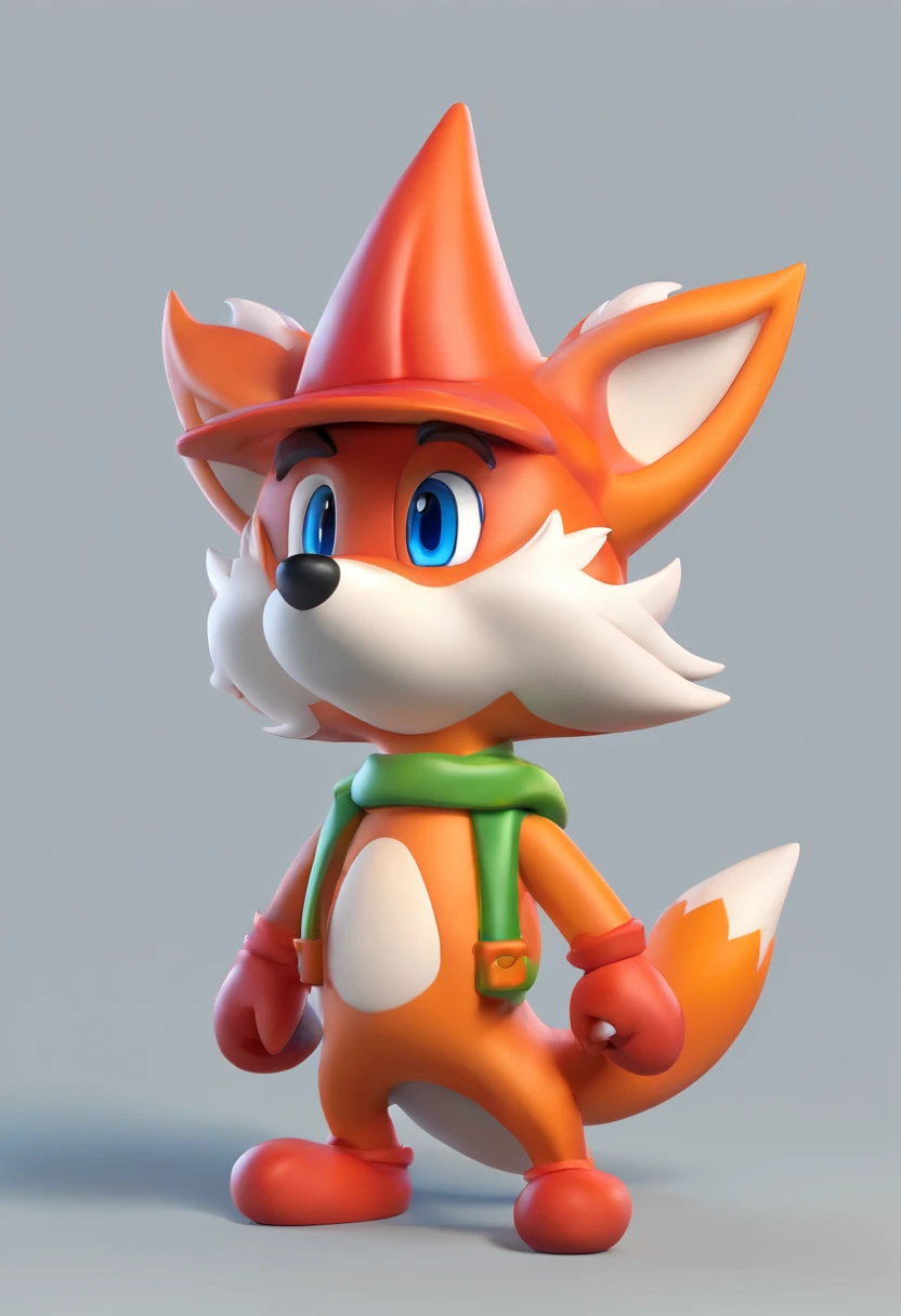 fox character, cute, art toy,3d