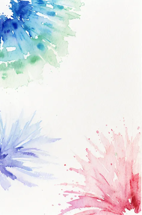 watercolor paiting,It features a simple,Lots of white space,Background Material,Watercolor texture,Rainbow Gradient,art by