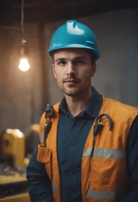 man dressed as electrician