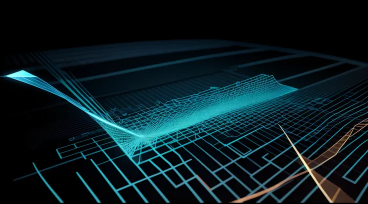 Engaging 3D visualization featuring stunning graphs、glinting