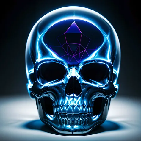 Holography translucent skull , raw style