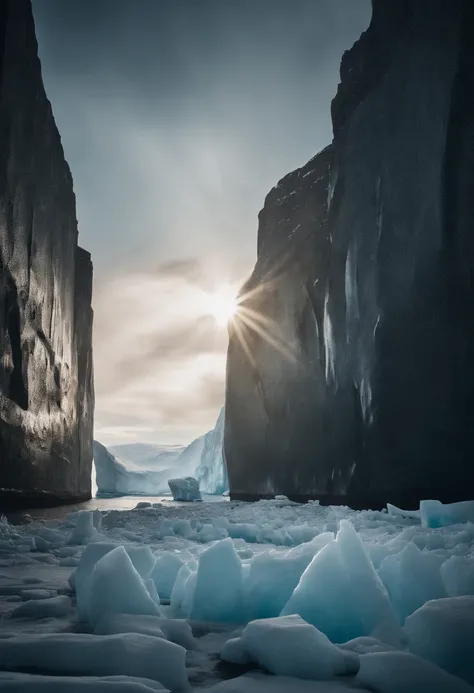 Antarctic continent、Huge ice wall、