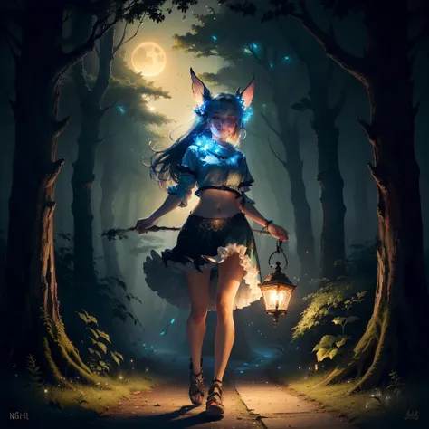 Forest nymph at night