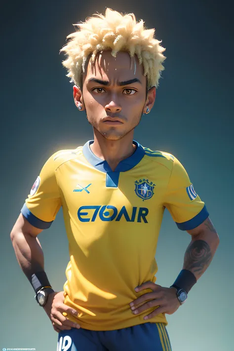 Neymar, (embaixadinha) (estilo pixar) (obra-prima:1.2) (boker) (melhor qualidade) (pele detalhada) (textura detalhada) (8k) (claymation) (cinematic lighthing) (foco nítido)