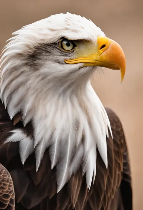 bald eagle, rasgos infantiles, thick lines, sin color, fondo blanco, solo guiones.