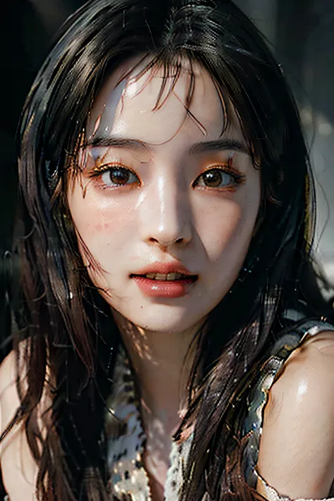 (masterpiece, best quality, beautiful quality, photorealistic, looking at viewer, detailed lighting, extremely detailed skin, extremely detailed hair, extremely detailed teeth, shadows, 8k:1.2), (a picture of a woman, 1girl:1.2),