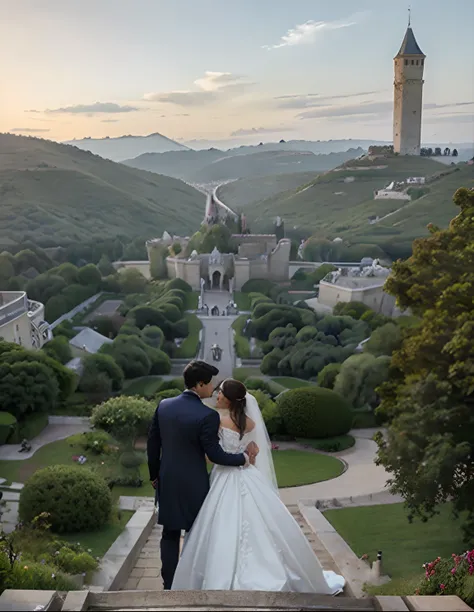 Change background Castle, prince and princess marriage