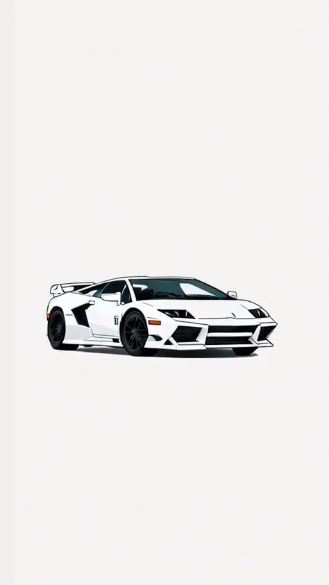 Close-up of Lamborghinl car on white background