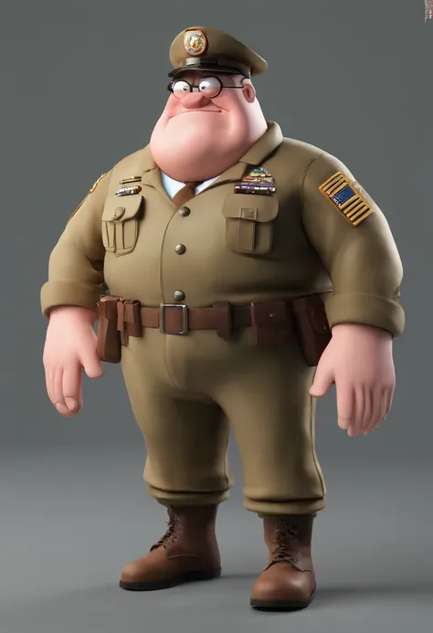 Peter Griffin from (Family Guy) dressed up in military gear ready to kick ass