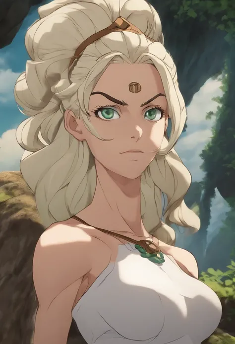 Dr. stone, personagem feminina, anime, cientista, ruiva, corpo inteiro,