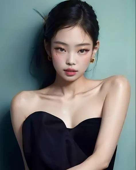 Un primer plano de una mujer con un vestido negro posando para una foto, Blackpink Jennie, Hermosa mujer surcoreana, Actriz femenina de Corea, Hermosa modelo china, Gongbi, Hermosa joven coreana, Hermosa joven coreana, Linda actriz coreana, Modelo de moda ...