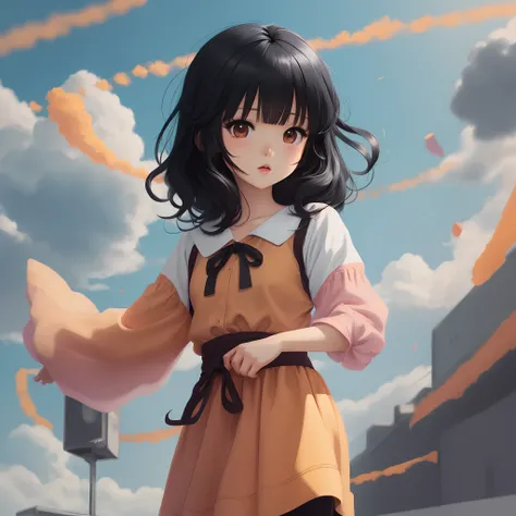 Black Hair Anime Illustration