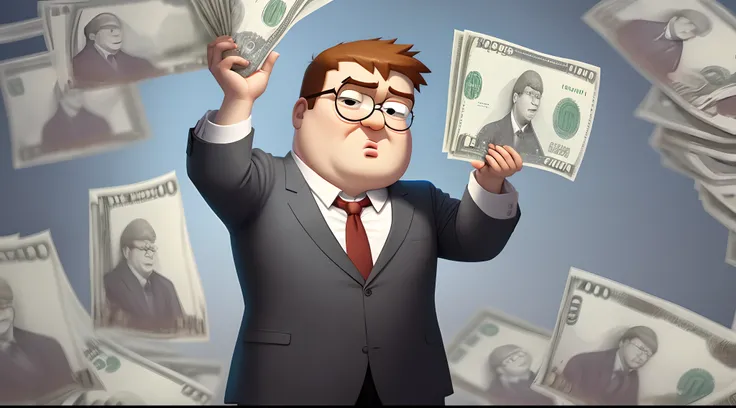 Peter Griffin holding money