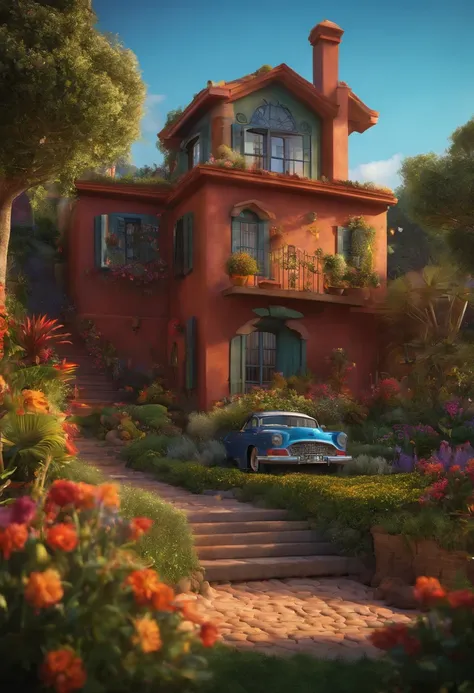 quintal de casa estilo pixar