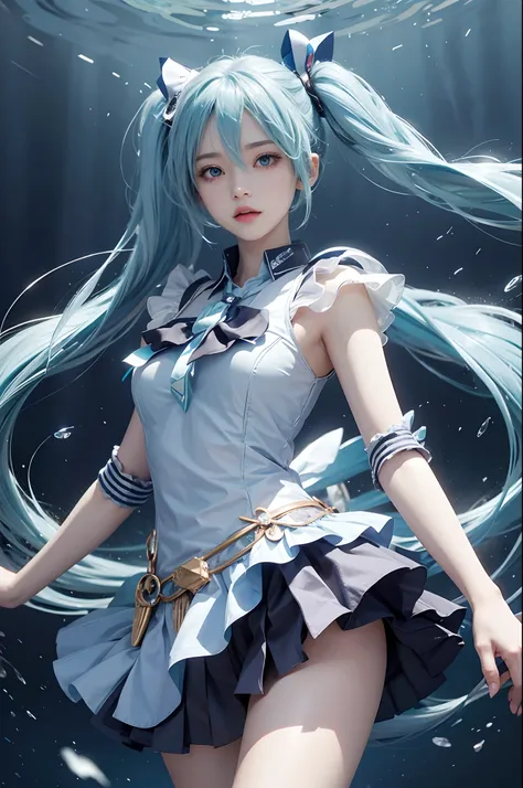 Hatsune miku, realistic, blue hair, ultra detai