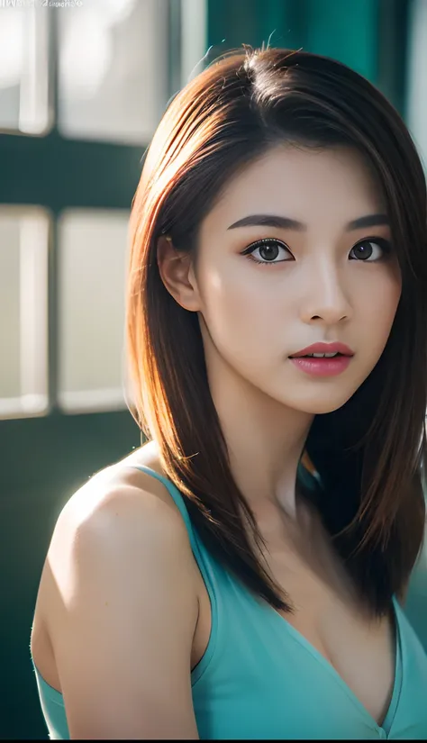 (daydream), ((focus face)), zhao lusi, (pretty goddess (Russian)), (insult strip colour hair), (8k HD extremely realistic detailed:1.5 (soft scene, very low lightning), masterpiece:1.3, ultra highres:1.2, dynamic lighting),adept art, (soft and chill light)...