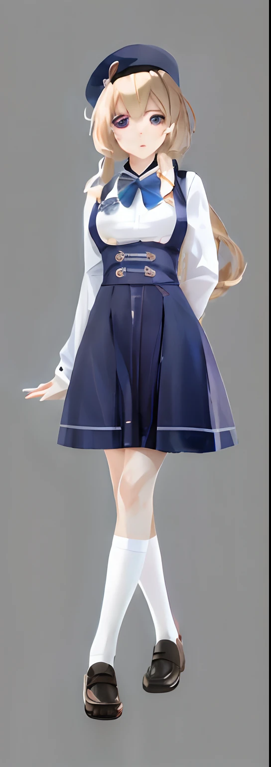 Anime girl in sailor costume with white shirt and blue skirt, render of april, render of mirabel madrigal, cute anime waifu in a nice dress, photorealistic anime girl rendering, made with anime painter studio, loli in dress, render of a cute 3d anime girl,...