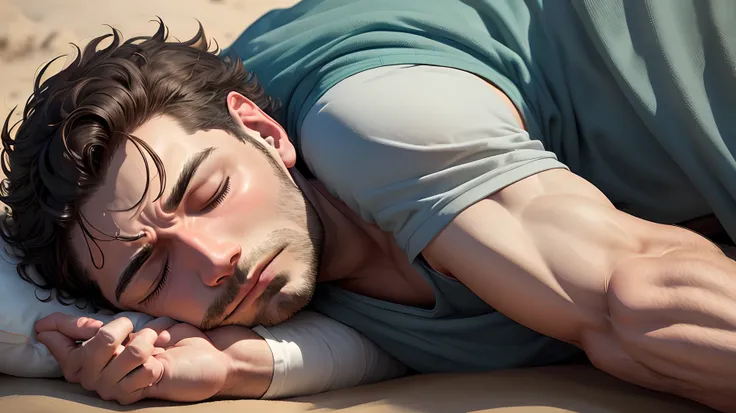 MAN FALLING INTO REALISTIC DEEP SLEEP