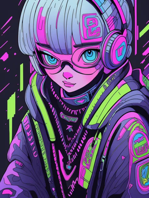 Il y a un bavarder qui porte une veste et des lunettes, Chat Cyberpunk, Furry digital art, digital painting highly detailed, furry character portrait, 4k highly detailed digital art, digital painting highly detailed, adorable digital painting, cute detaile...