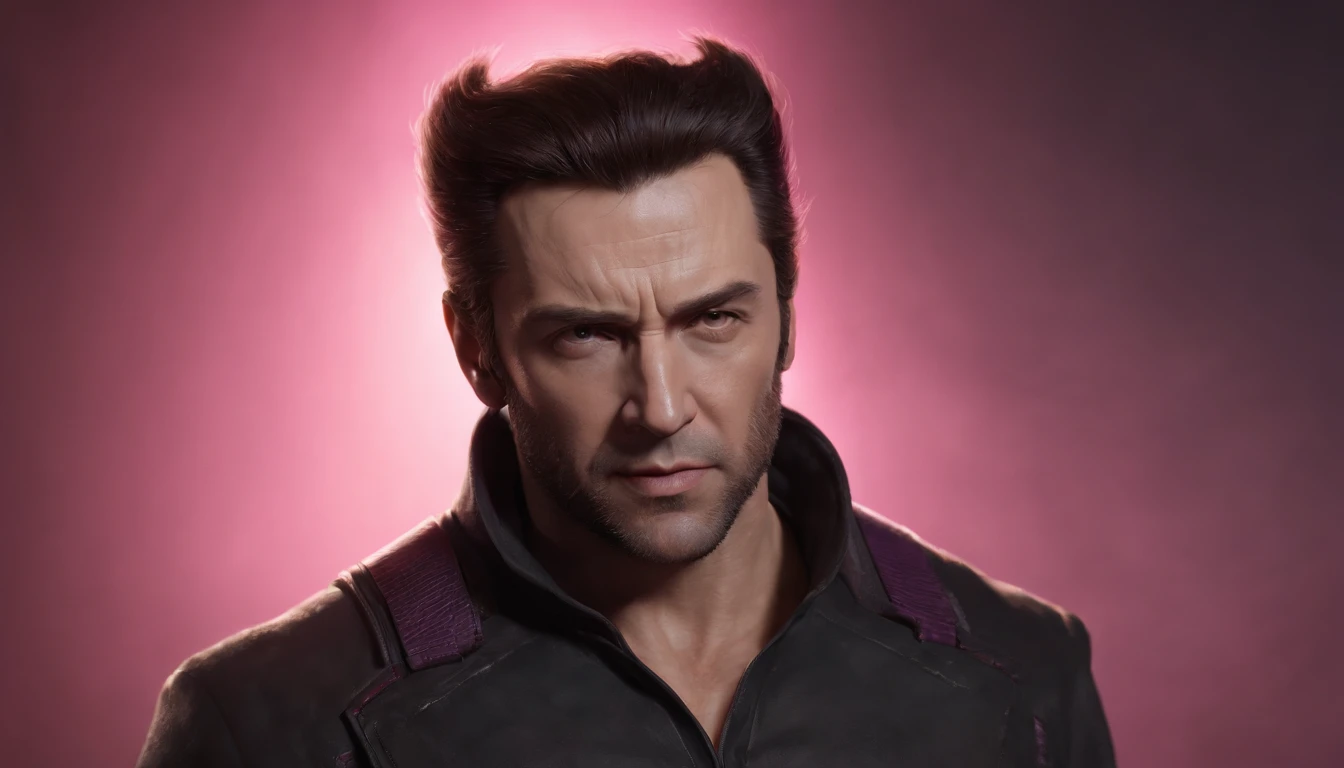 Wolverine X-Men, Perfect face proportions, sportrait, Pink neon tones on black background, Irridescent color, hyper HD, detaile, insanely details, ultra - detailed, micro details, Fotor is realistic, realisticlying, Ultra photo realsisim, Golden ratio, opu...