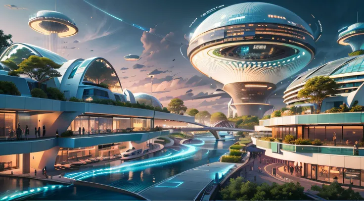 (Best quality,4K,8K,A high resolution,Masterpiece:1.2),Ultra-detailed,(Realistic,Photorealistic,photo-realistic:1.37),Futuristic floating city,Futuristic technology,Huge urban high-tech tablet platform,Airship,Floating in the sky,Futuristic city,Small airs...